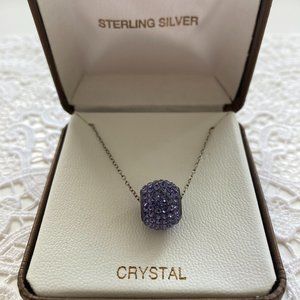 Sterling Silver & Crystal Necklace